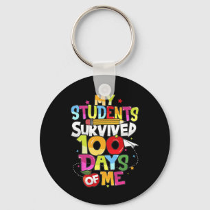 Day School Tee - My Students Survived 100 Days Of Key Ring
