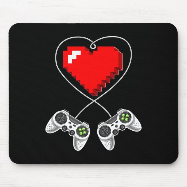 Day Shirts Video Game Controller Heart Gamer  Mouse Mat (Front)
