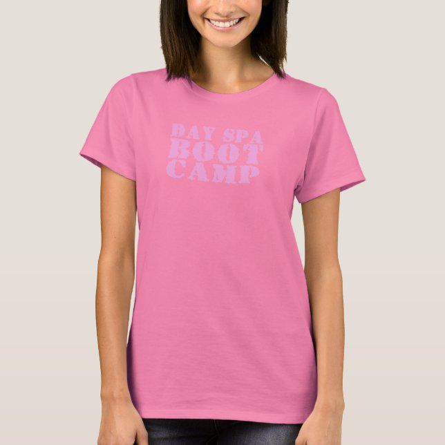 Day Spa Boot Camp - Pink and Camo tee (Front)