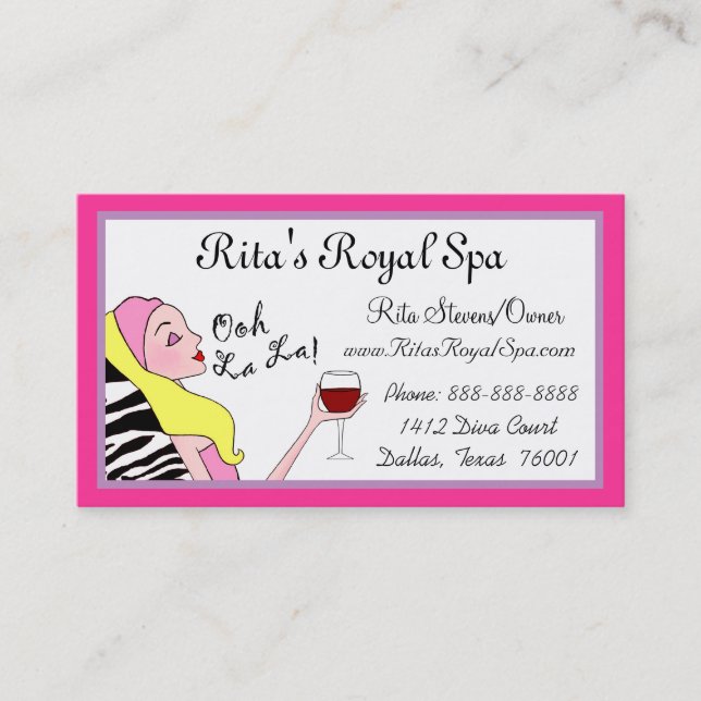 Day Spa Business Cards (Front)