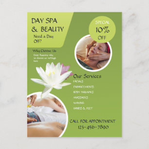 Day SPA Business Postcard