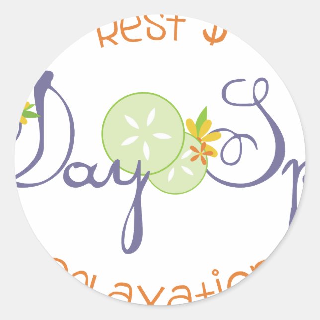 Day Spa Classic Round Sticker (Front)