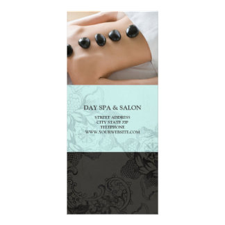 Day Spa Massage Therapy Price List {Teal Blue} Rack Card