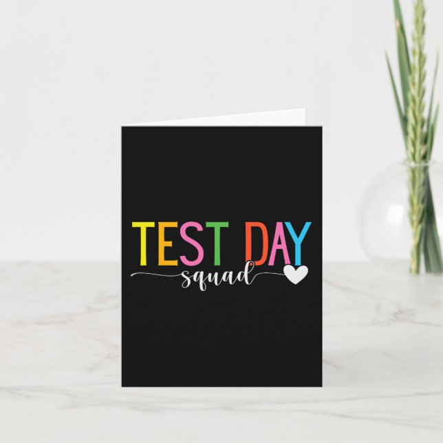 Day Squad Teacher Testing Coordinator Funny  Card (Front)