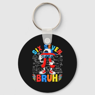 Day symbol 67 six seven meme math teacher boys kid key ring