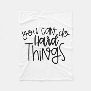 Day Teacher Shirt You Can Do Hard Things Women Kid Fleece Blanket