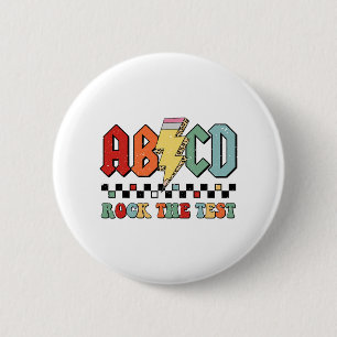 Day Teacher Student Motivational Retro Rock The Te 6 Cm Round Badge