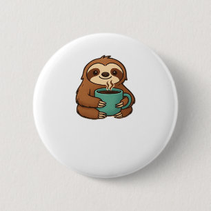 Day-to-Night Sloth Glow-Up Patch – Embroidered Tra 6 Cm Round Badge