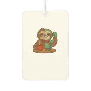 Day-to-Night Sloth Glow-Up Patch � Embroidered Tra Car Air Freshener