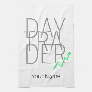 Day Trader and Cryptocurrencies Stock Exchange Tea Towel
