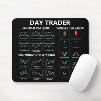 Day trader stock market investor chart candlestick mouse mat