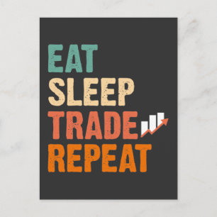 Day Trader Stock Market Trading Hobby Investor Postcard