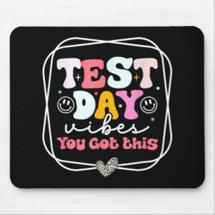 Day Vibes You Got This Teacher Retro Groovy Testin Mouse Mat