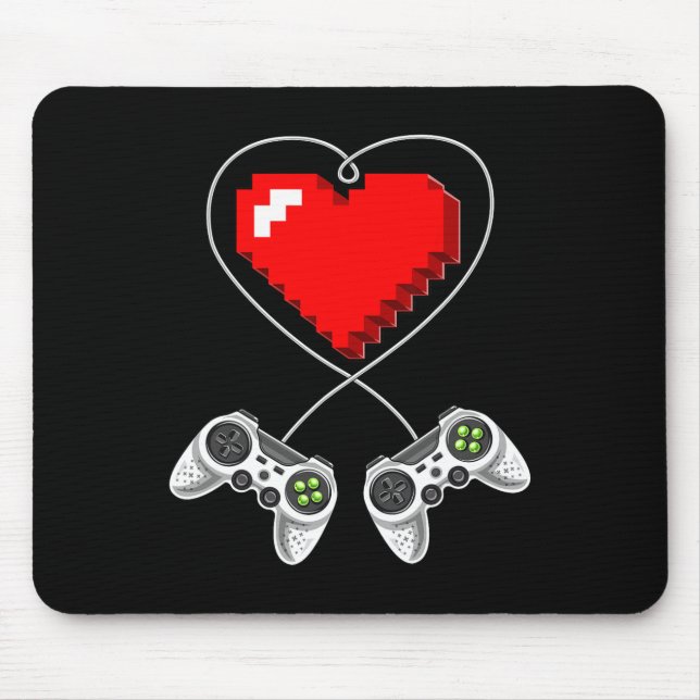 Day Video Game Controller Heart Gamer Gift Boys 1  Mouse Mat (Front)