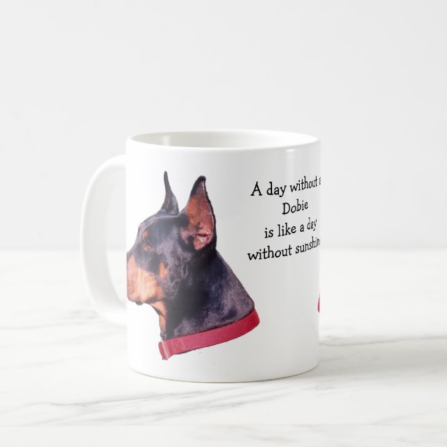 Day Without Dobie Doberman Photo   Coffee Mug (Front Left)