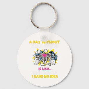 Day Without Video Games Is Like Funny Video Gamer  Key Ring