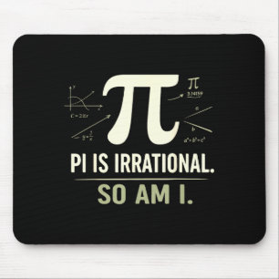 Day women kids men irrational funny math teacher 3 mouse mat