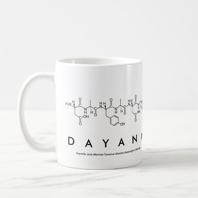 Dayana peptide name mug (Left)