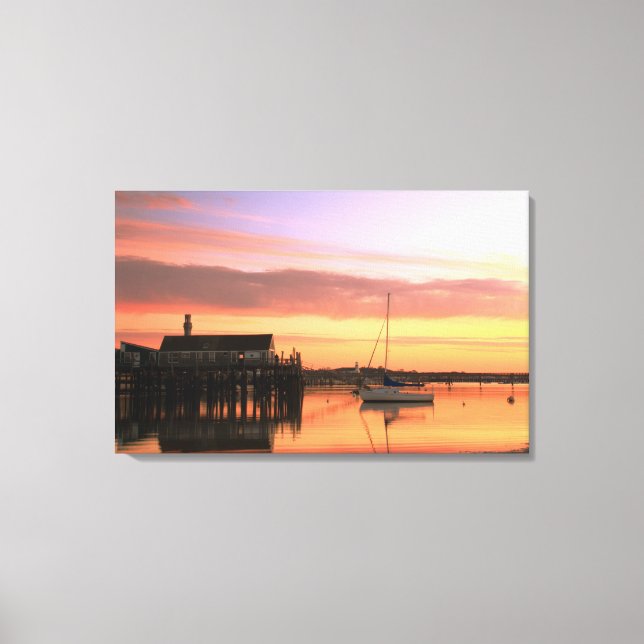 Daybreak at Provincetown Harbour Canvas Print (Front)
