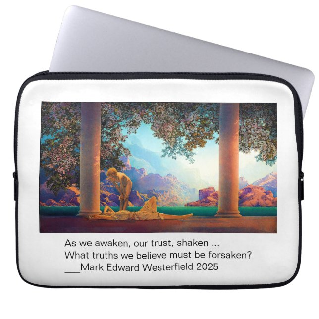 DAYBREAK Maxfield Parrish 1922 ... 2022 Poster Laptop Sleeve (Front)