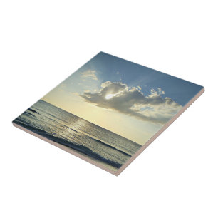 Daybreak Over the Open Water Tile