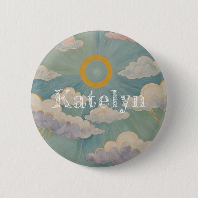 Daybreak's Embrace Personalised 6 Cm Round Badge (Front)