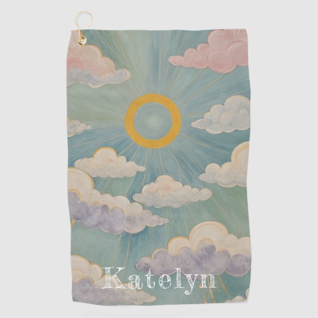 Daybreak's Embrace Personalised Golf Towel (Front)