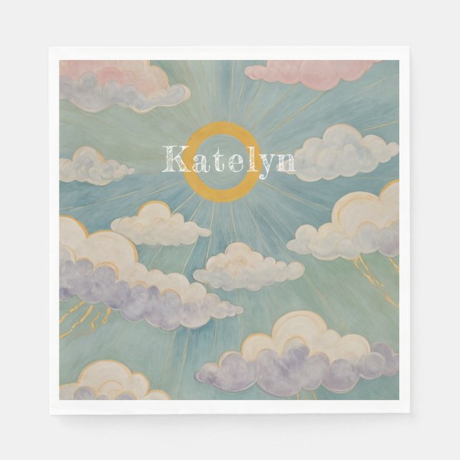 Daybreak's Embrace Personalised Napkin (Front)