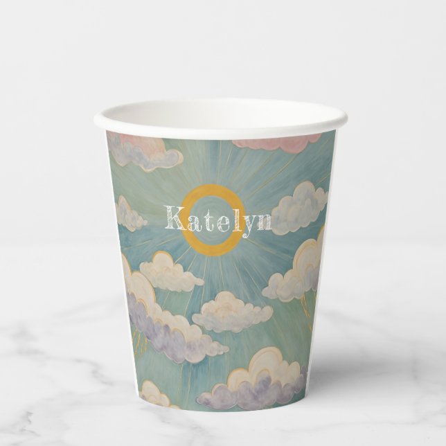 Daybreak's Embrace Personalised Paper Cups (Front)