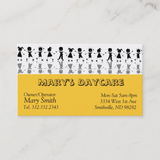 Daycare Business Card (Front)