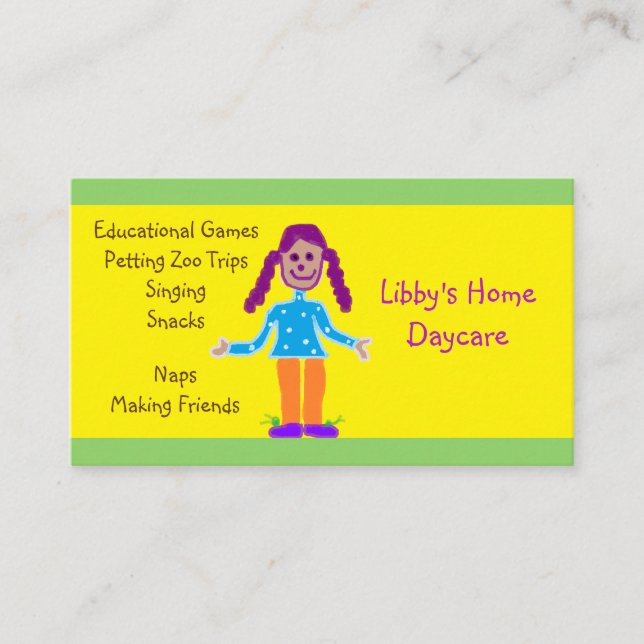 Daycare Business Card - Customisable (Front)