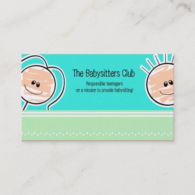 DAYCARE Child Care Babysitting Business Card (Front)