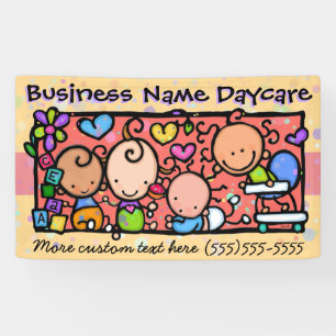 Daycare.Child Care.Pre-School.Customisable Banner