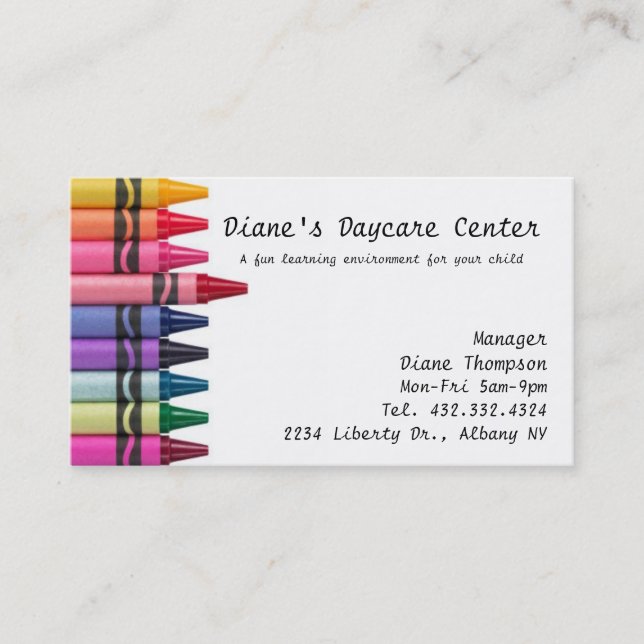 Daycare Childcare Business Card (Front)