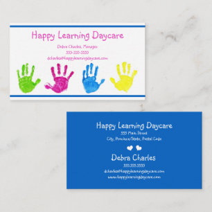Daycare, Children, Colourful Business Card