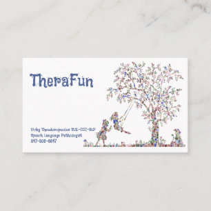Daycare Children Nature - Blue - Direct 2 Business Card