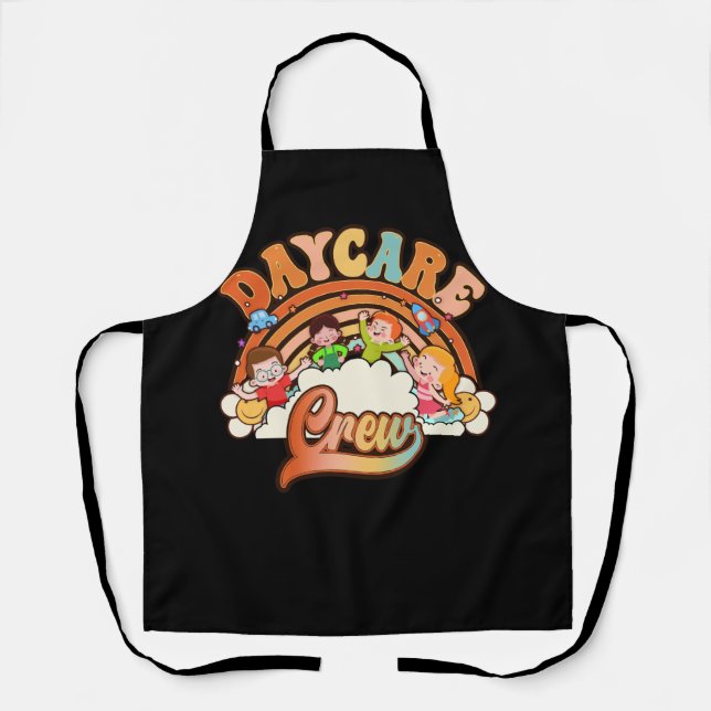 Daycare Crew Provider Teacher Child Care Worker Gr Apron (Front)