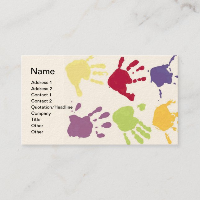 Daycare Hands Business Card (Front)