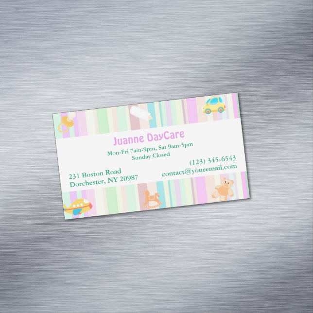 Daycare Kindergarten Magnetic Business Card (In Situ)