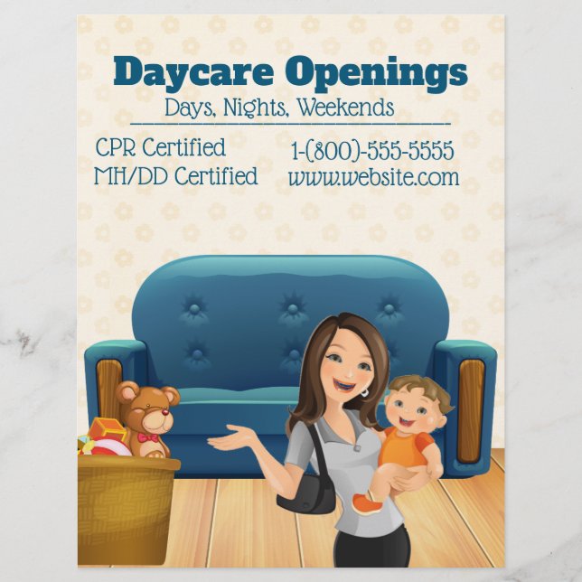 Daycare Openings Promotional Flyer (Front)
