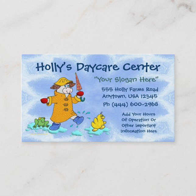 Daycare Or Child Care Business Card (Front)