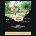 Daycare Playground Center Flyer<br><div class="desc">Daycare Center Flyer with playground</div>
