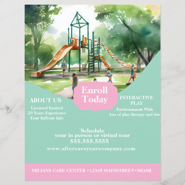 Daycare Playground Centre Flyer (Front)