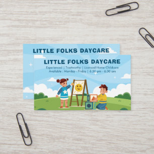 Daycare Professional Business   licensed Childcare Business Card