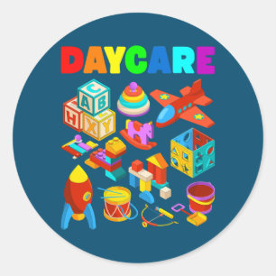Daycare Provider Crew Childcare Squad After Classic Round Sticker