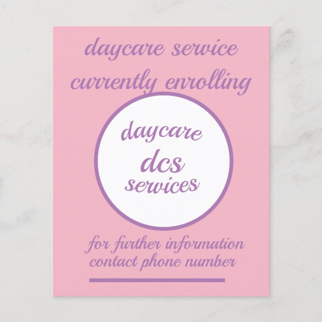 daycare services flyer (Front)