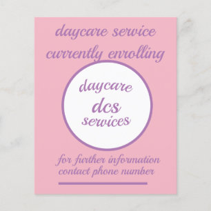 daycare services flyer