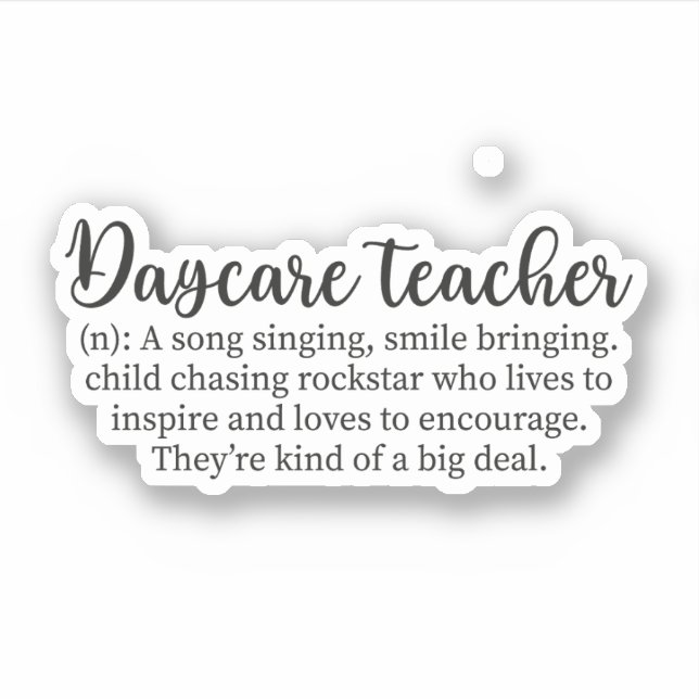 Daycare Teacher, Childcare Provider, Child Care (Front)