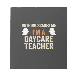 Daycare Teacher Halloween Ghost Design_1 Notepad