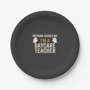 Daycare Teacher Halloween Ghost Design_1 Paper Plate